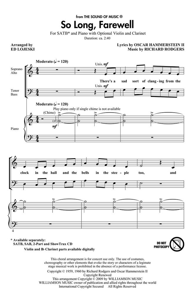 So Long, Farewell (Sound of Music)