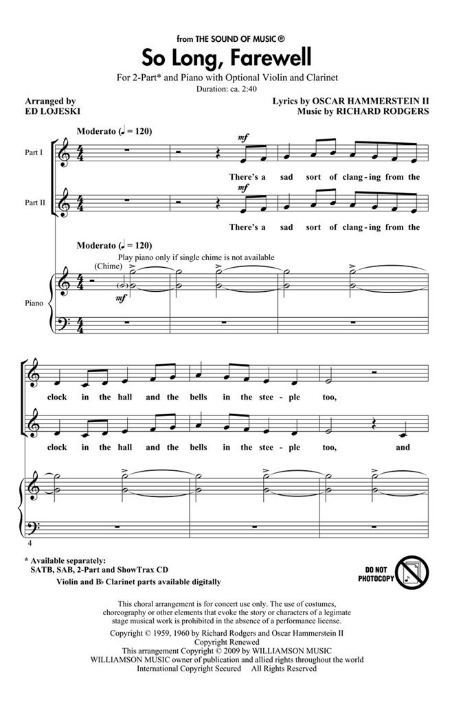 So Long, Farewell (Sound of Music)