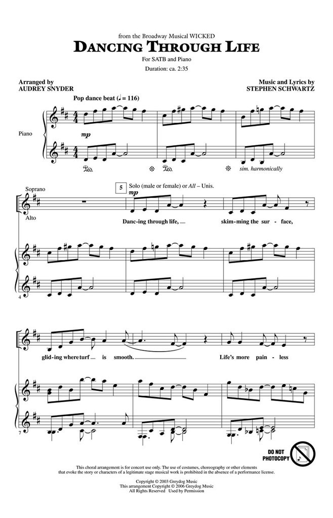 Choral Songs from Wicked