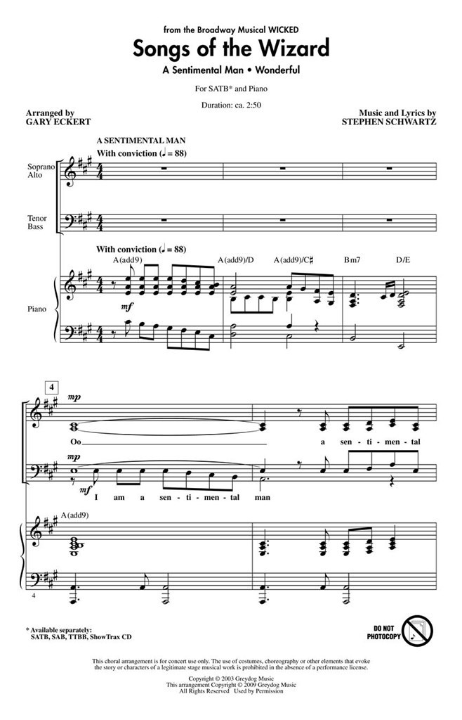Songs of the Wizard (from Wicked)