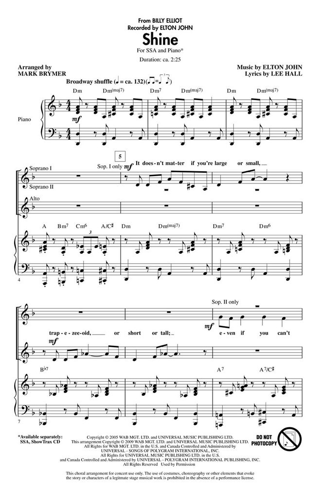 Shine (from Billy Elliot)
