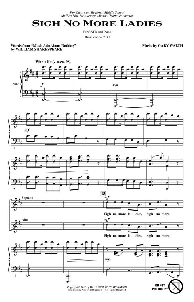 Sigh No More Ladies