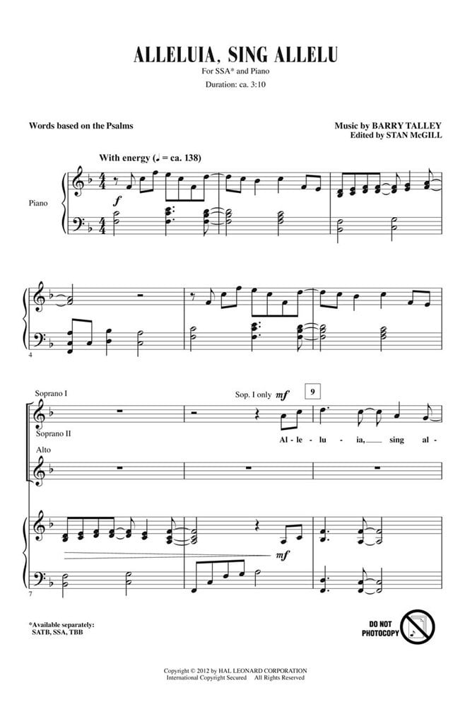 Alleluia, Sing Allelu