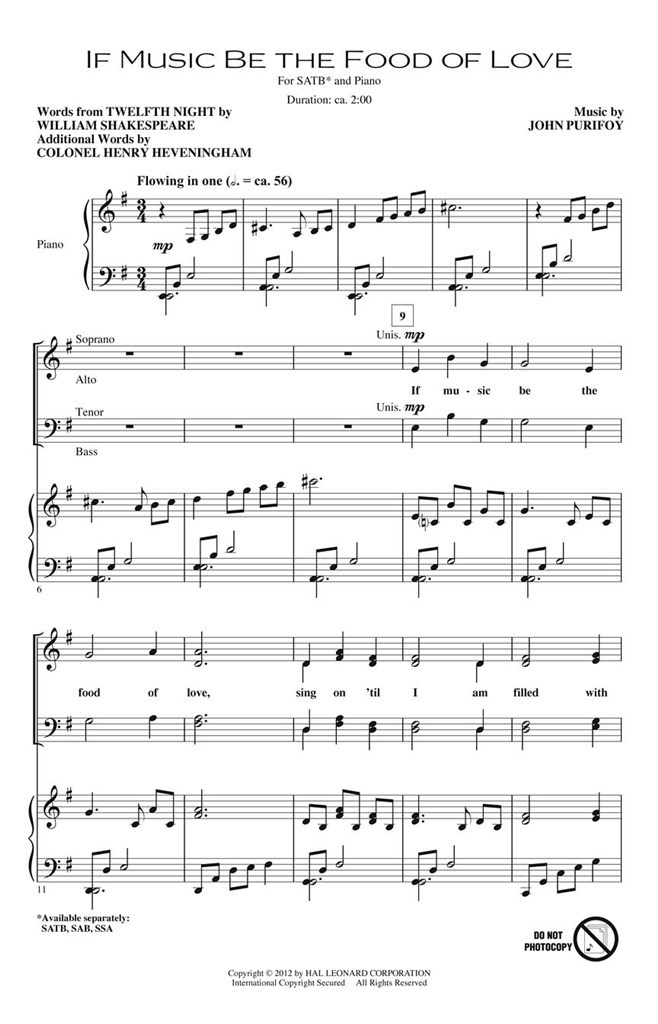 If Music Be the Food of Love