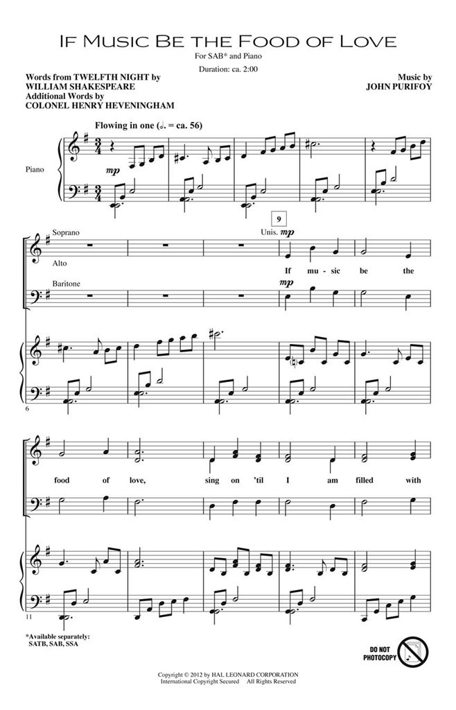 If Music Be the Food of Love