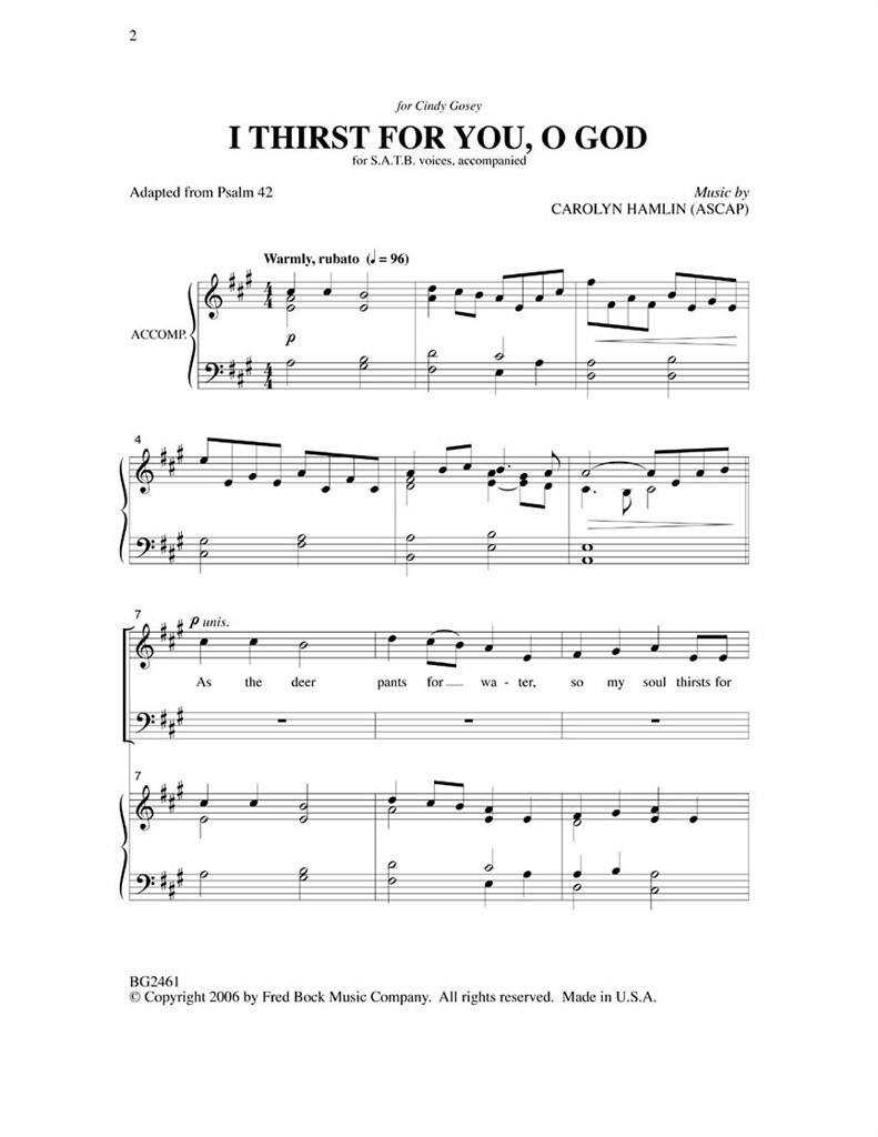 I Thir For You, O God