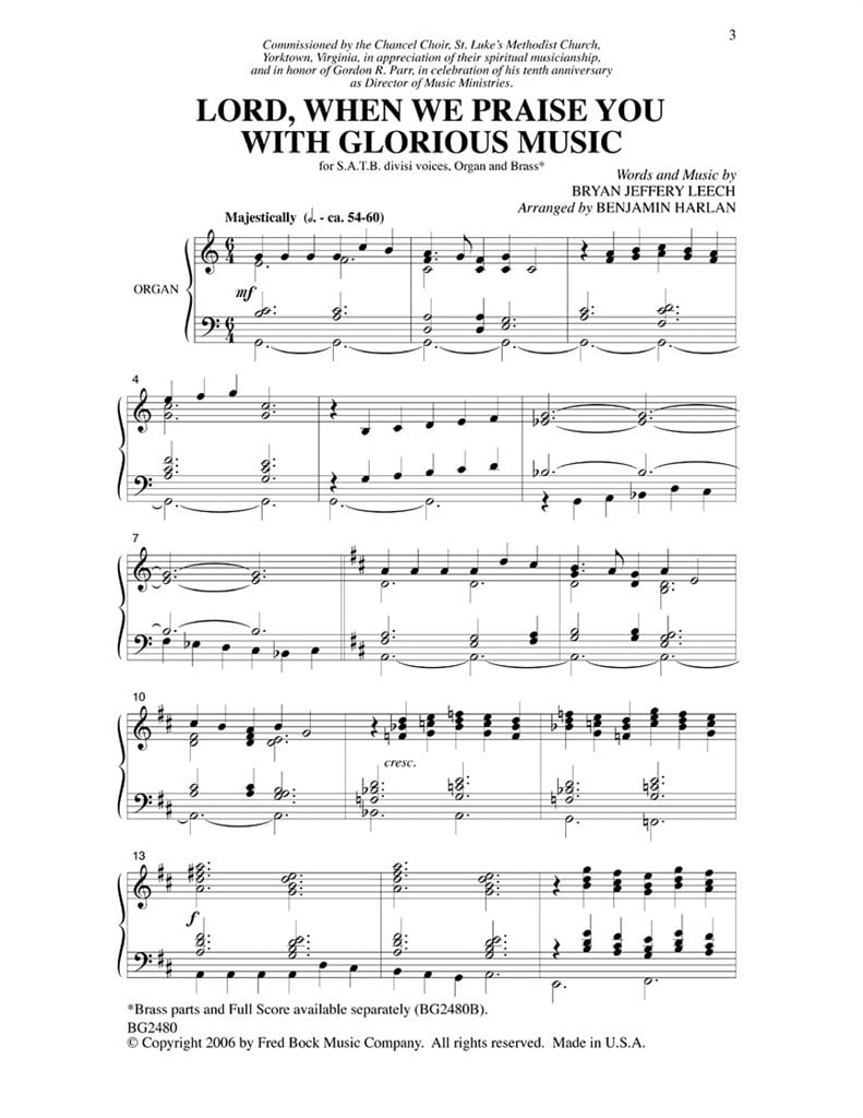 Lord, When We Praise You With Glorious Music
