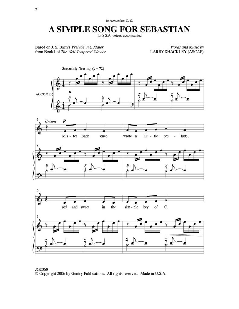 A Simple Song For Sebaian