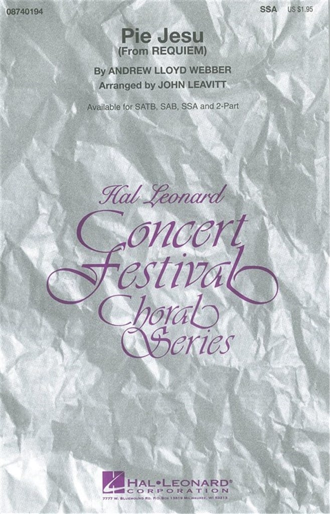 Pie Jesu (Requiem) - arr. Leavitt (SSA)