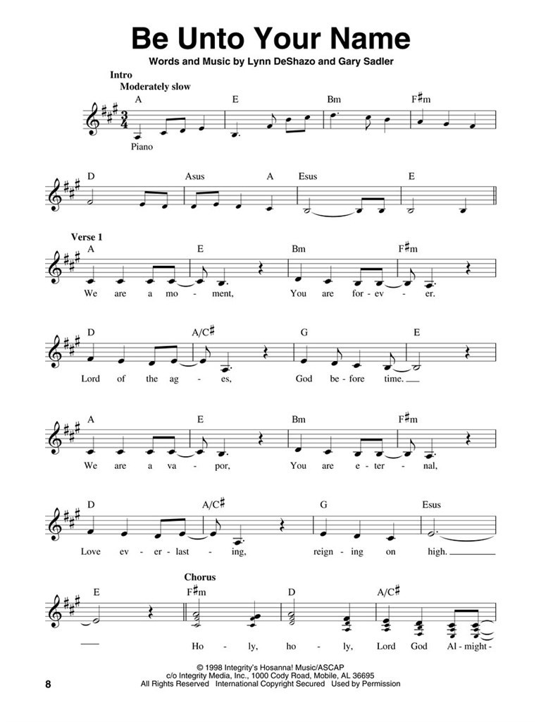 Holy is the Lord - Vocal Edition