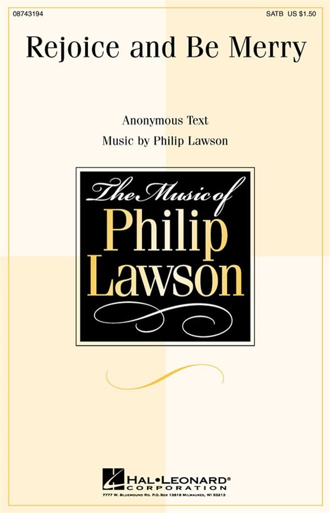 Lawson Rejoice Be Merry Satb
