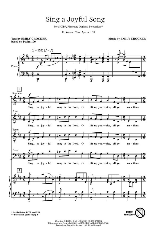 Sing a Joyful Song