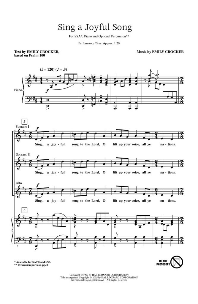 Sing a Joyful Song