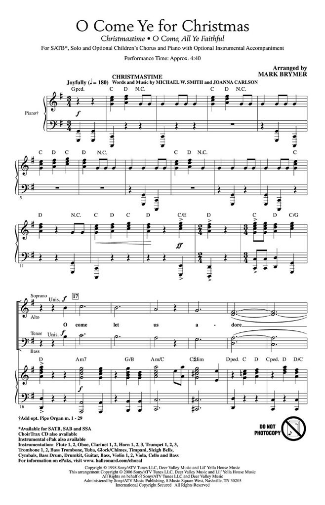 O Come Ye for Christmas (Medley)