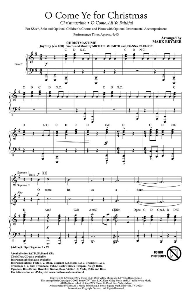 O Come Ye for Christmas (Medley)