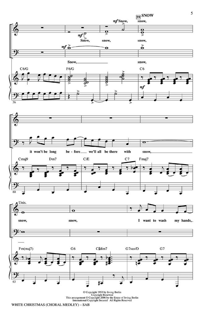 White Christmas Choral Medley