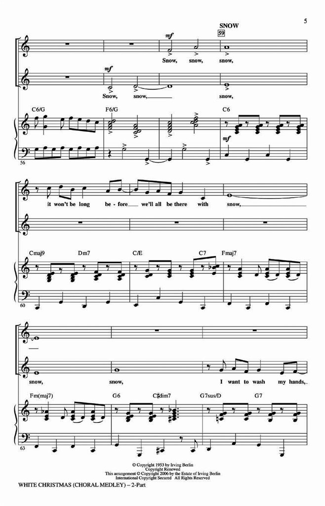 White Christmas Choral Medley