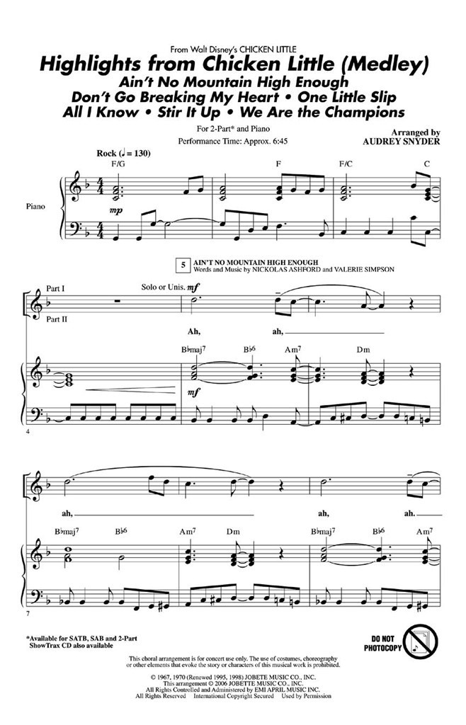 Highlights From Chicken Little (Medley)