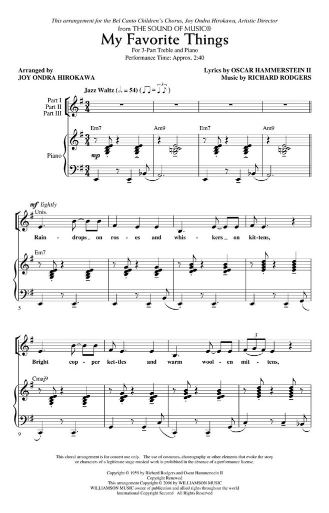 My Favourite Things (The Sound Of Music)