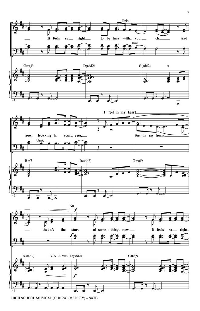 High School Musical 1 (Choral Medley)
