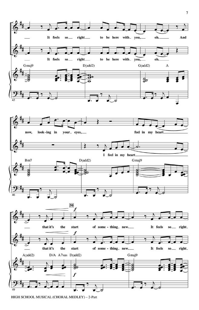 High School Musical 1 (Choral Medley)