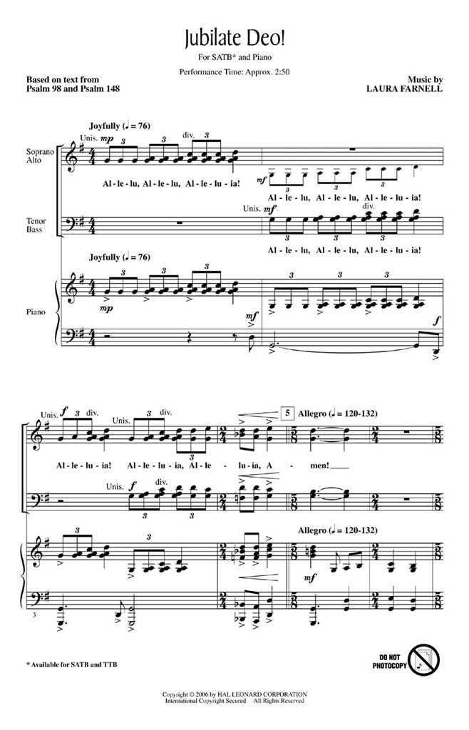 Jubilate Deo !