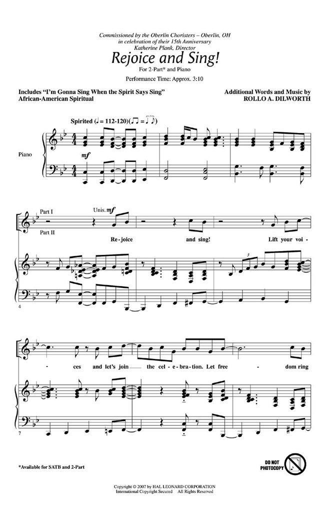 Rejoice and Sing!