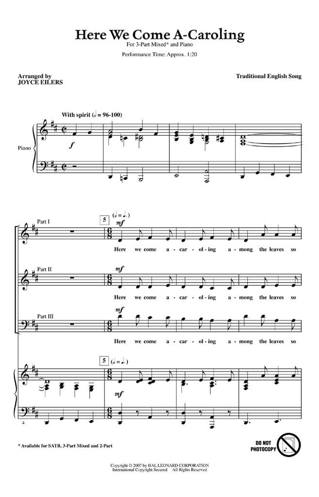 Here We Come A-Caroling