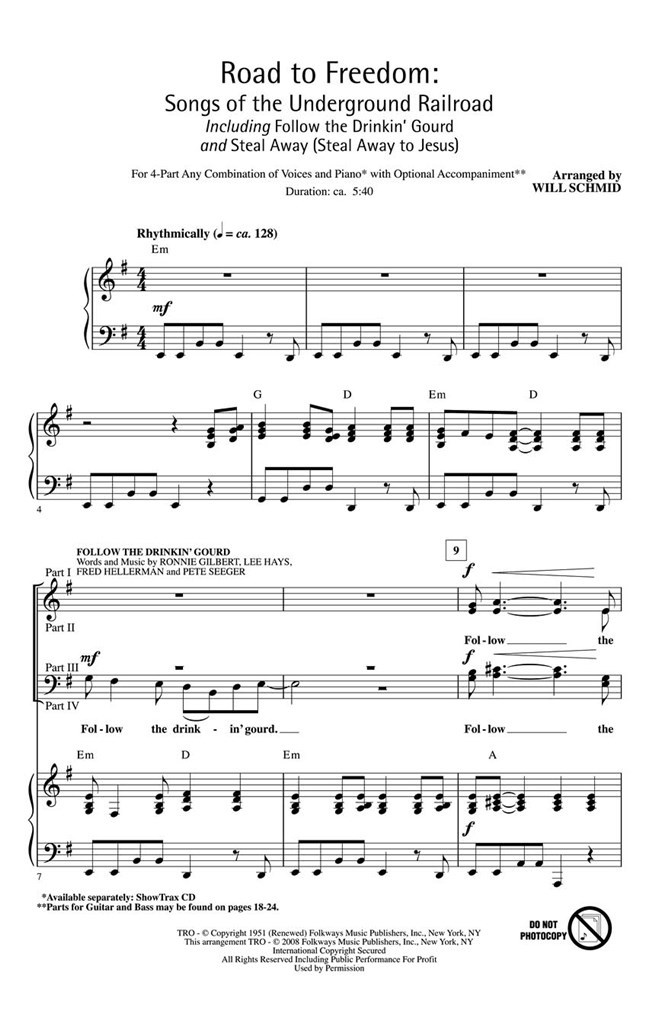 Road to Freedom: Songs of the Underground Railroad