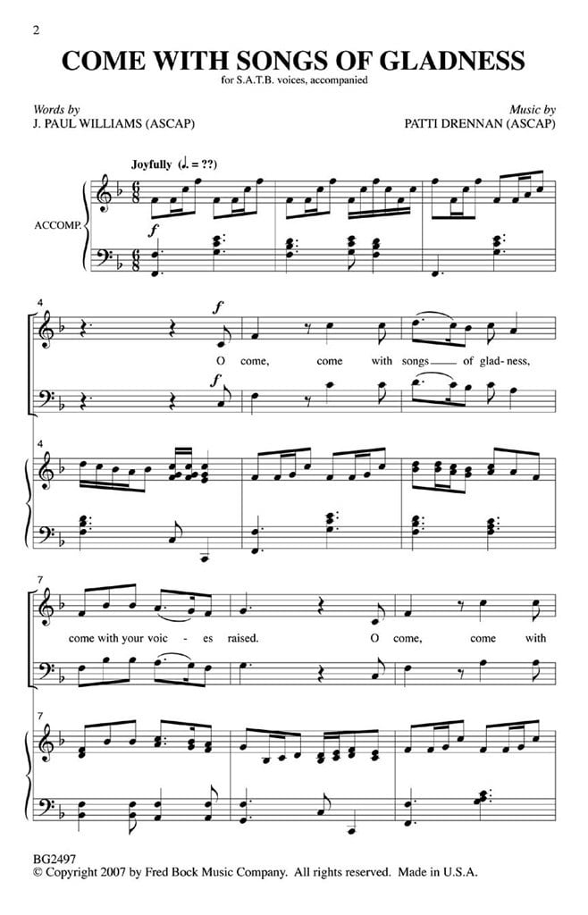 Come With Songs Of Gladness