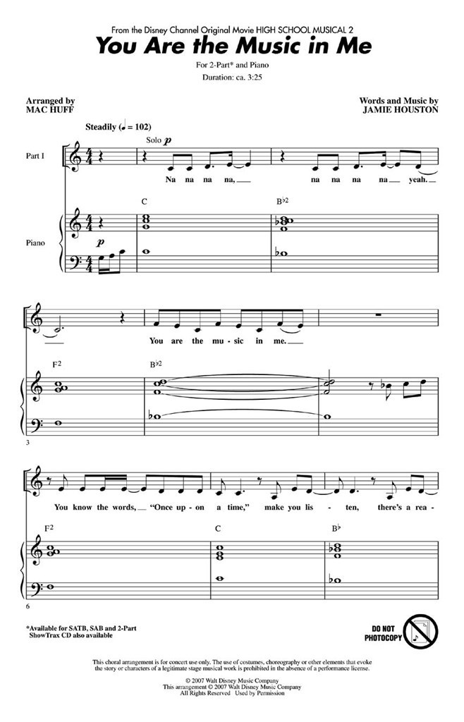 You are the music in me