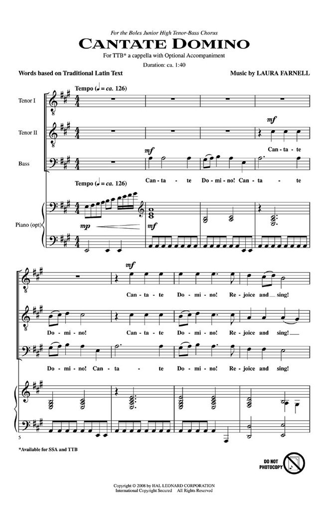 Cantate Domino