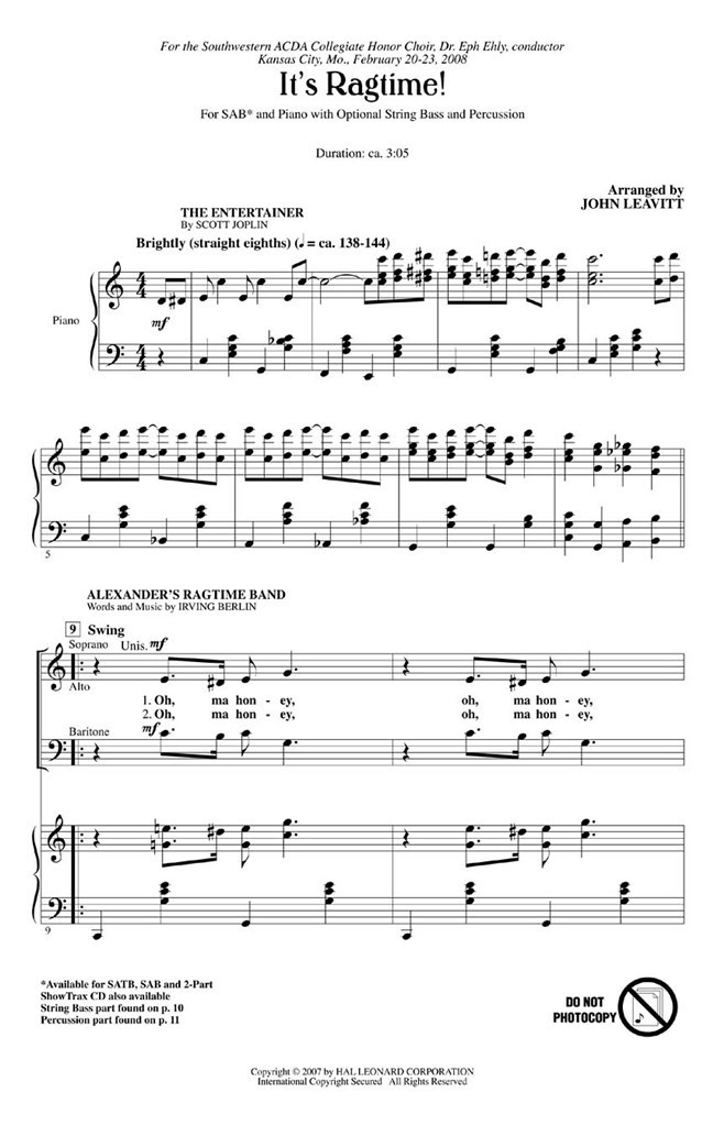 It's Ragtime!