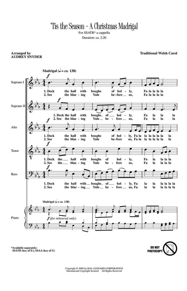 Tis the Season - A Christmas Madrigal