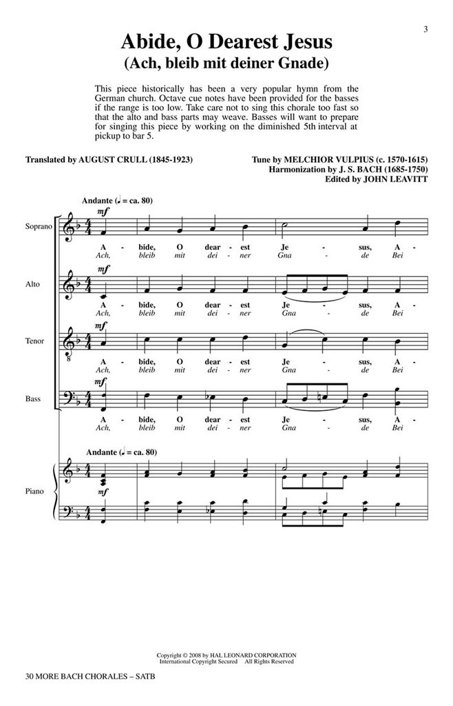 30 More Bach Chorales