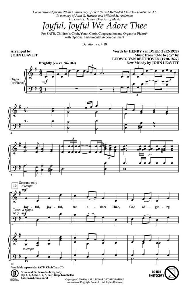 Joyful, Joyful, We Adore Thee