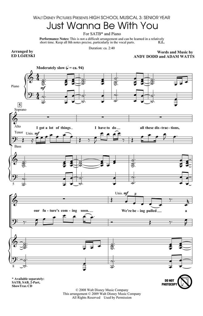 Just wanna be with you (High School Musical 3)