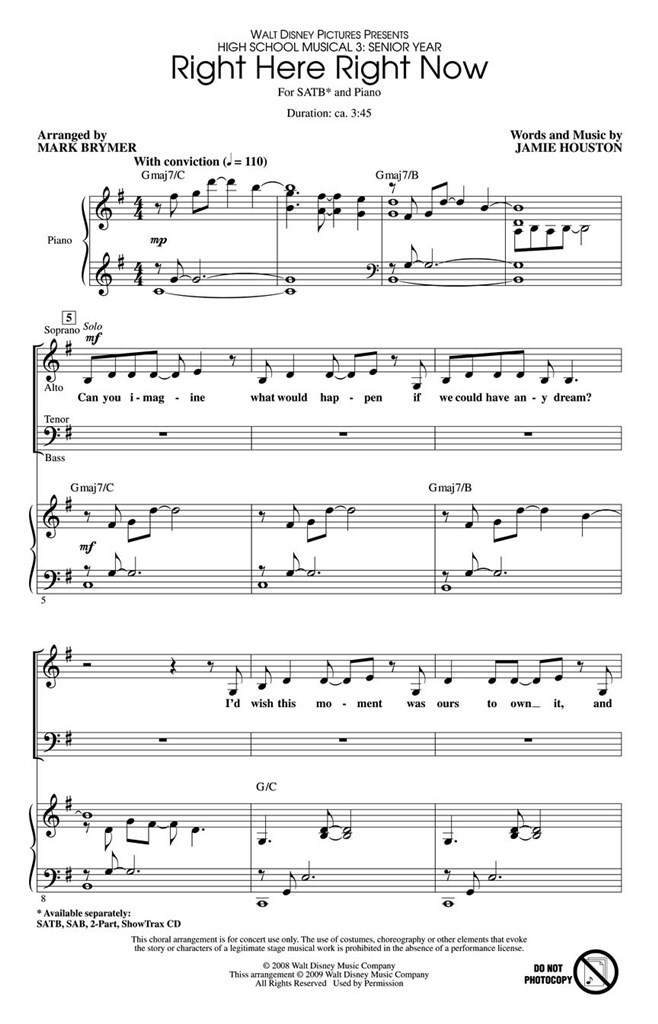 Right here Right now (from High School Mus.3)