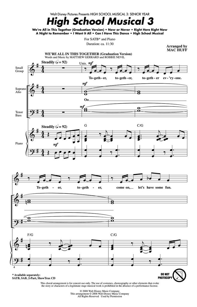 High School Musical 3 (Choral Medley)