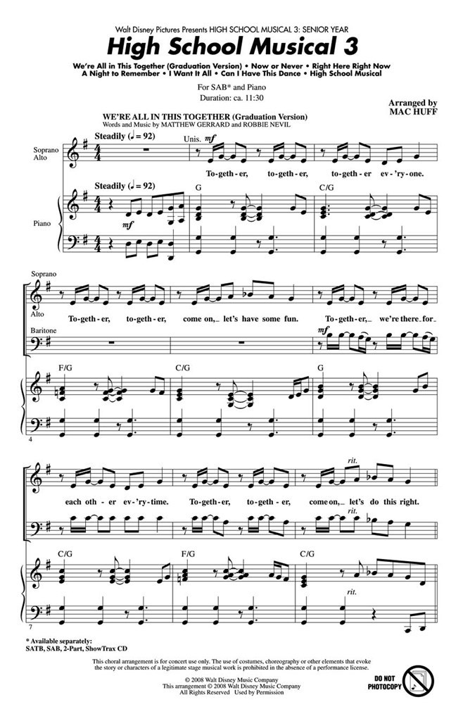 High School Musical 3 (Choral Medley)