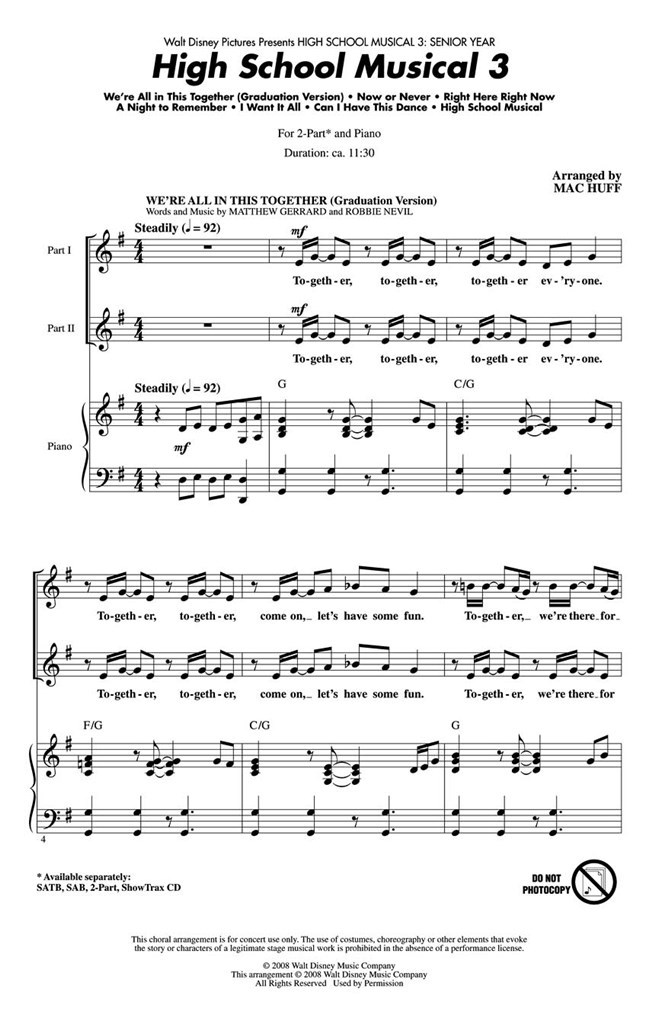 High School Musical 3 (Choral Medley)