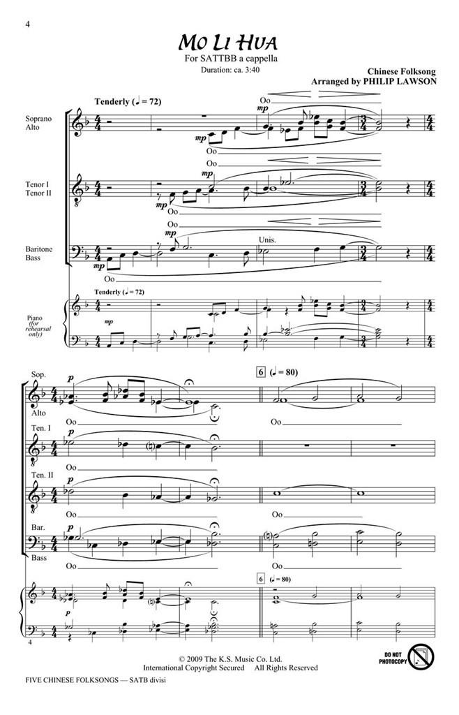 Five Chinese Folksongs