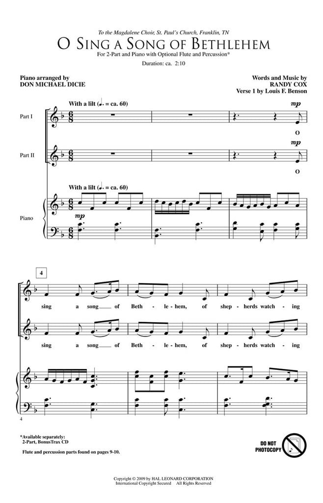 O Sing a Song of Bethlehem