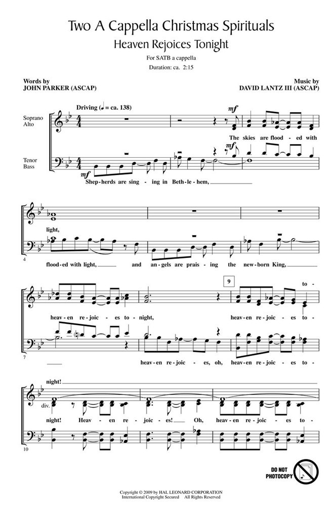Two A Cappella Christmas Spirituals