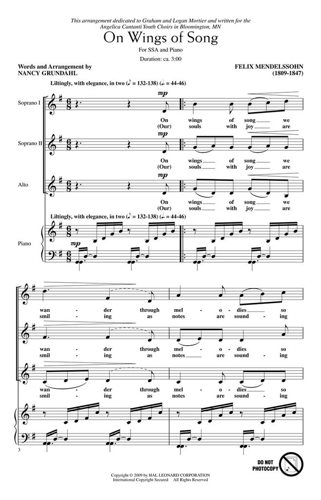 On Wings of Song