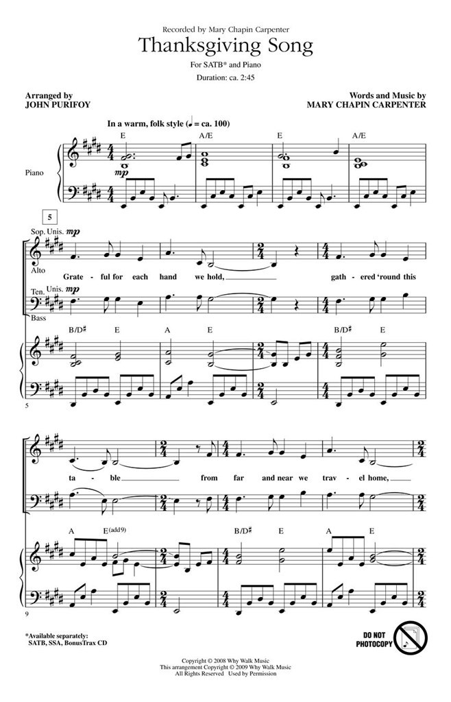 Thanksgiving Song