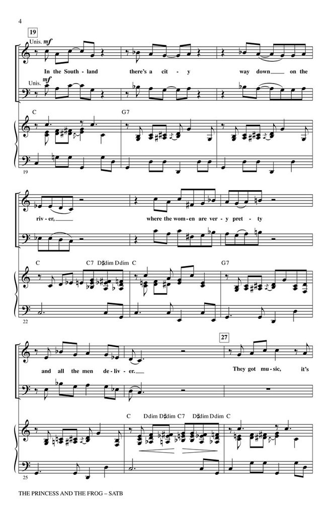 The Princess and the Frog (Choral Medley) SATB