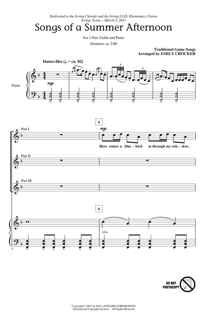 Songs of a Summer Afternoon
