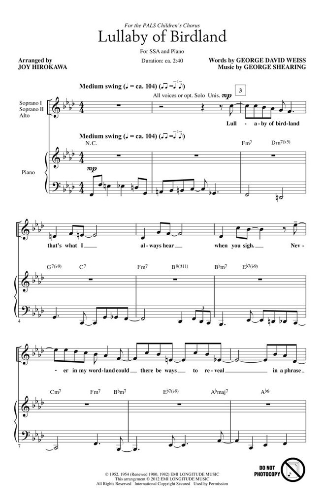 Lullaby of Birdland