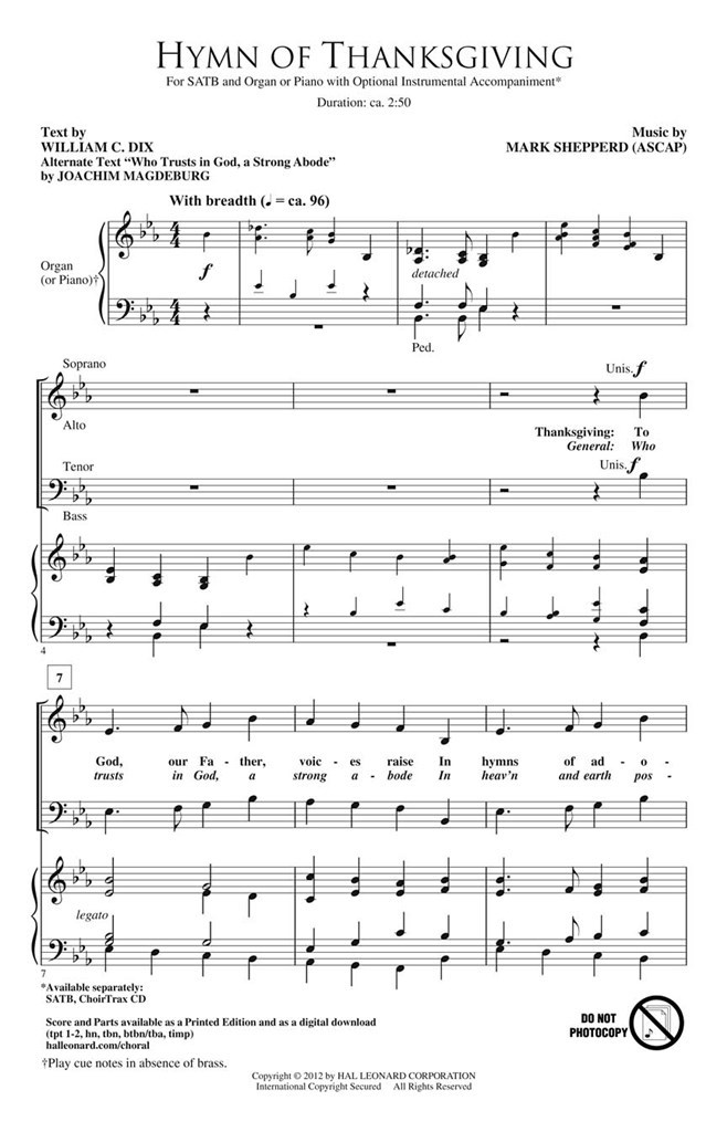 Hymn of Thanksgiving